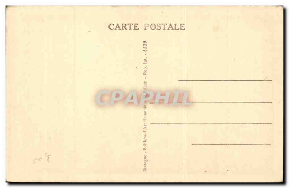 CPA Autour des lits clots Bretagne  — Rückseite