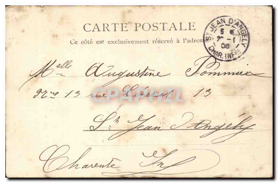 La Rochelle — Tour de la Lanterne — A. Vérité, éditeur, n° de série non visible — Verso