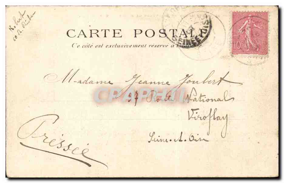 CPA Paris Le Moulin Rouge et boulevard de Clichy — Rückseite