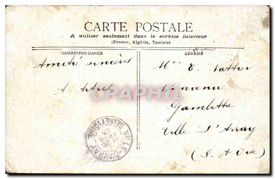 CPA Paris Place de l'Opera — Rückseite