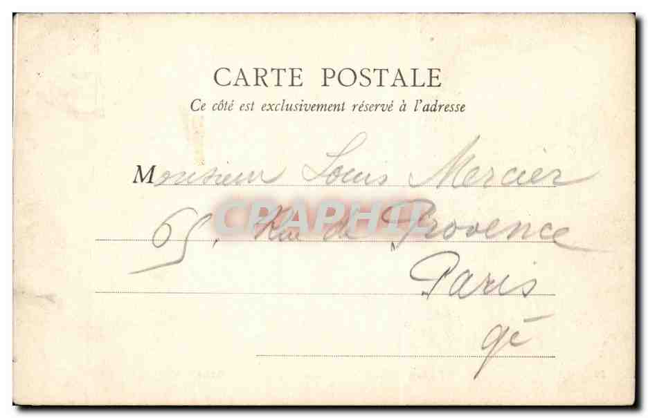 CPA Paris Grand palais des Beaux Arts — Rückseite