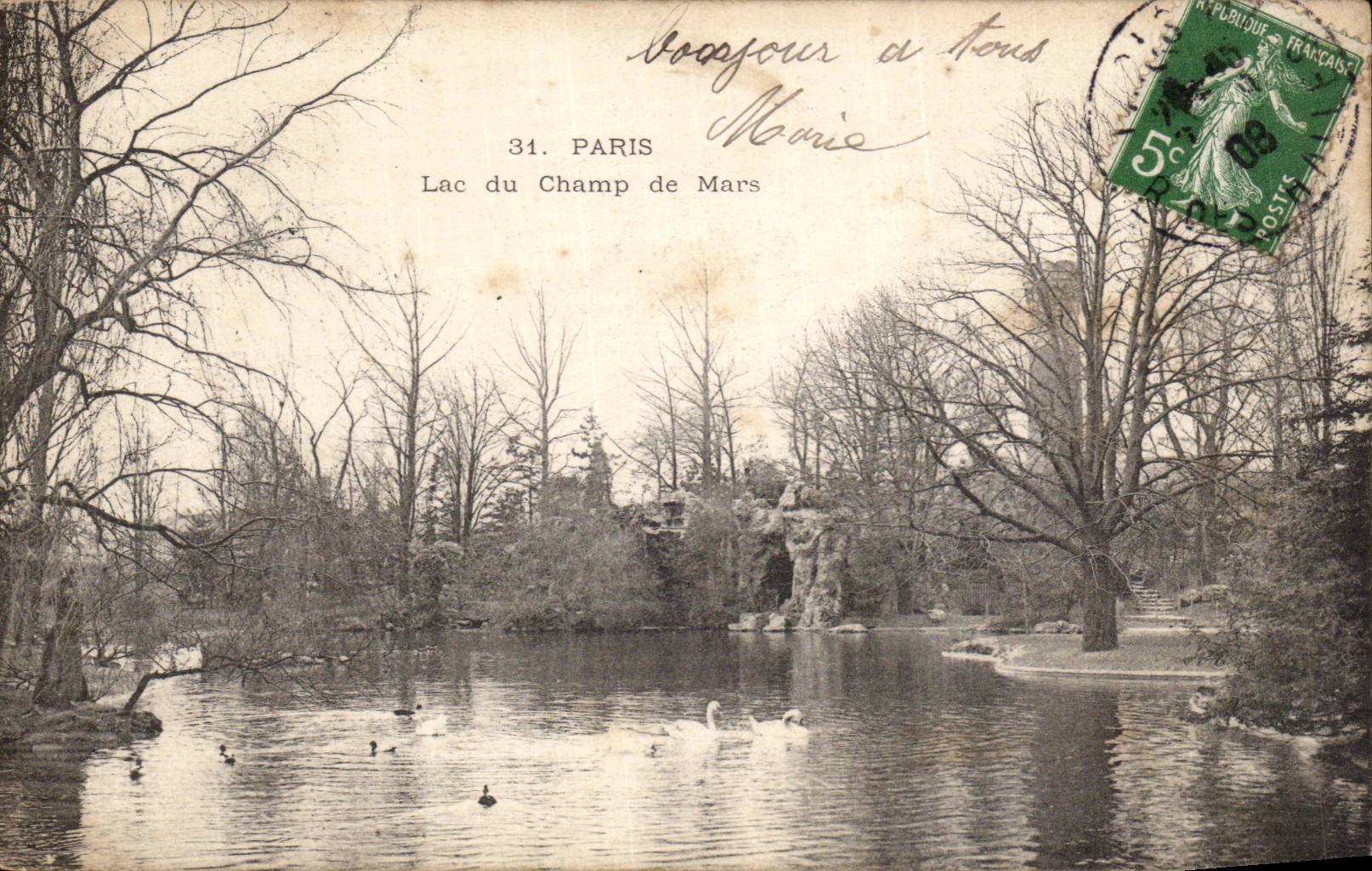 CPA Paris Lac du champ de mars