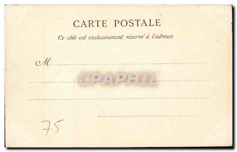 CPA Paris Le louvre — Verso