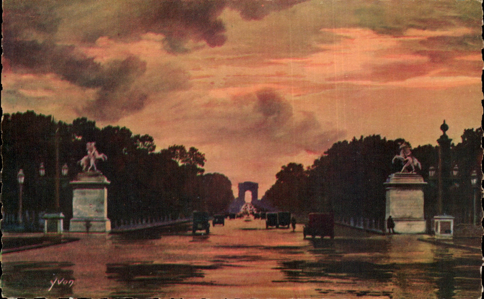 CPA Paris Avenue des Champs Elysees