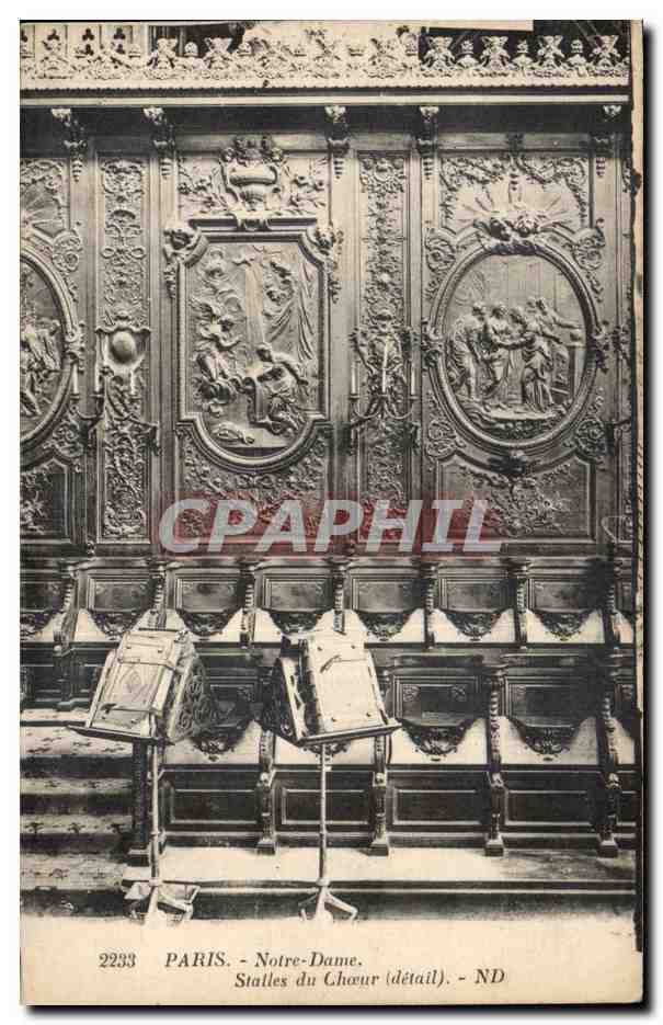 CPA Paris Notre DAme Stalles du choeur