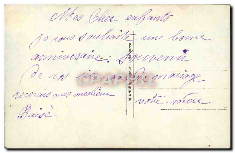 CPA Fantaisie Femme Bonne fete — Rückseite