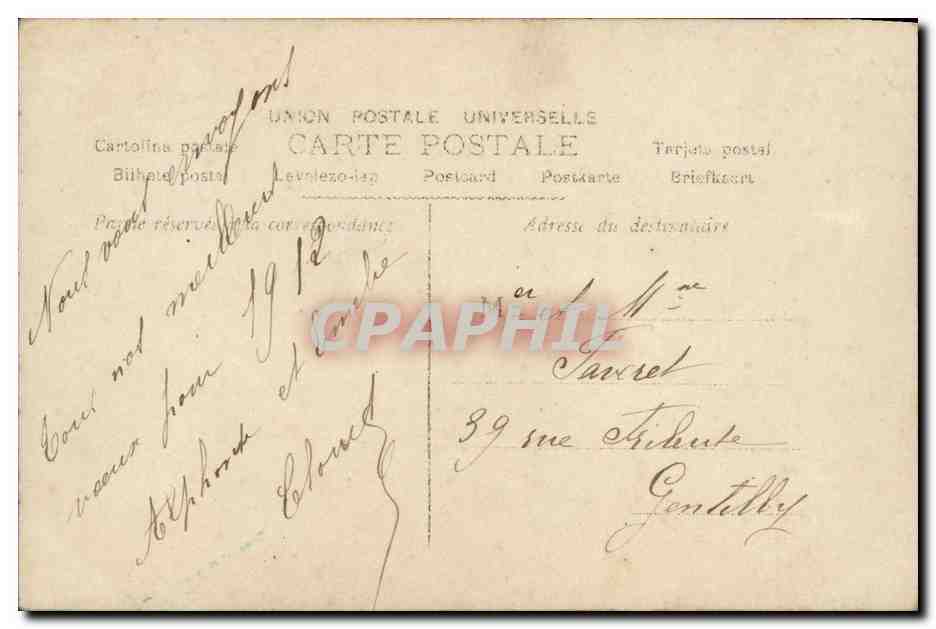 CPA Fantaisie Femme Bonne annee — Rückseite