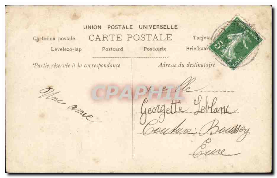 Spring Dreams — couple in garden — publisher S. n° 1473 — Back