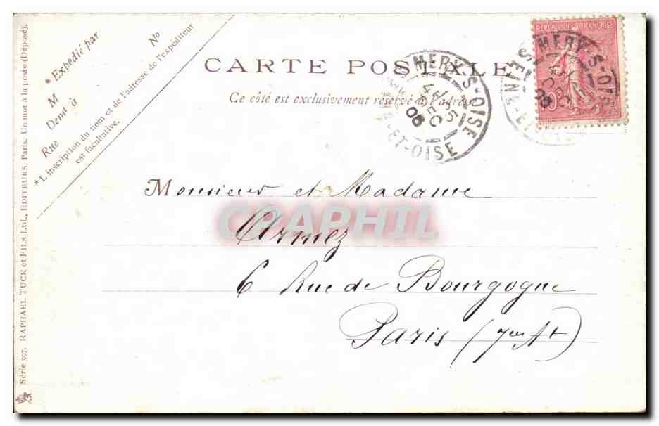 CPA Fantaisie pleine lune a la mer  — Rückseite