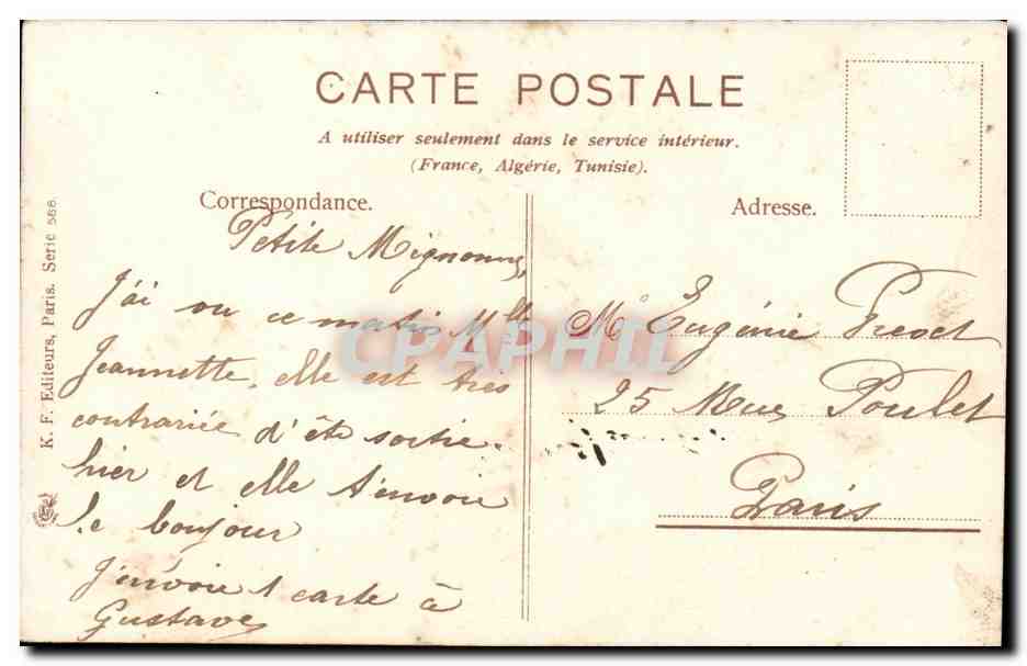 CPA Fantaisie Paysans — Rückseite
