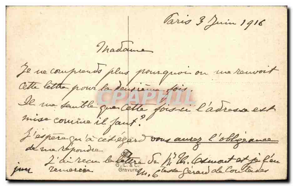 CPA Fantaisie Femme — Rückseite