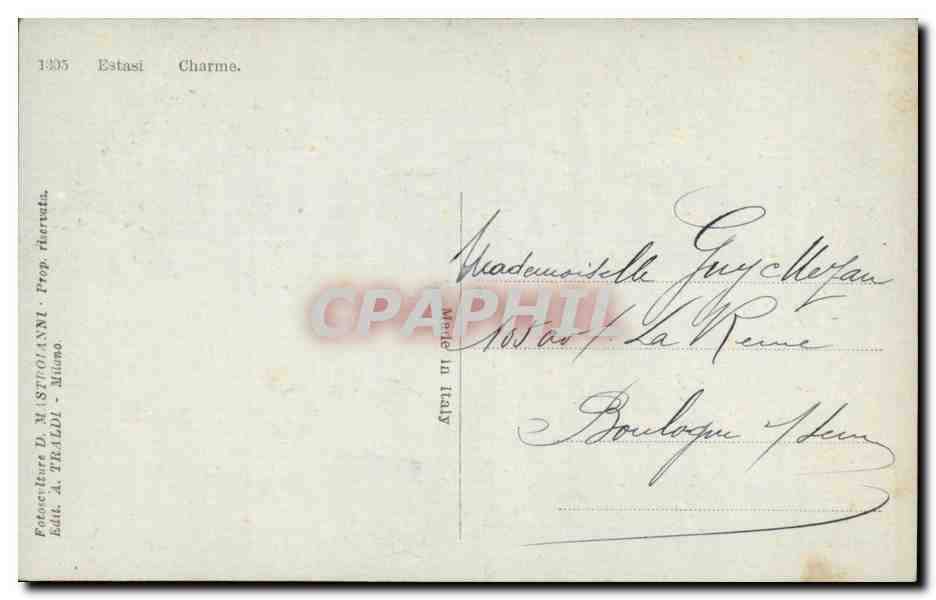 CPA Fantaisie Femme — Rückseite