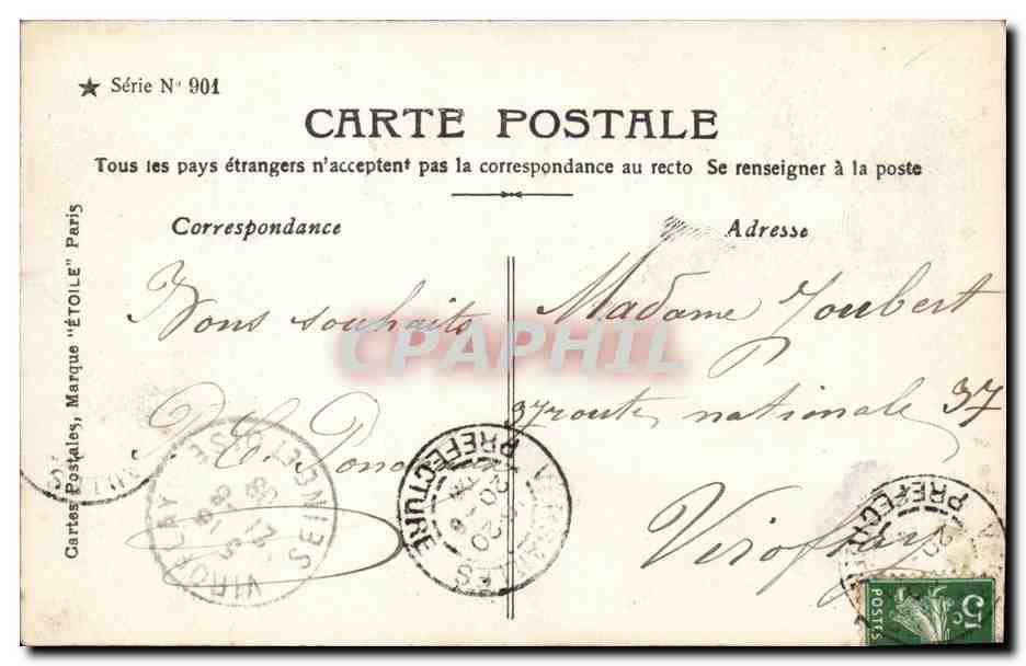 CPA Fantaisie Enfant Bonne fete — Verso