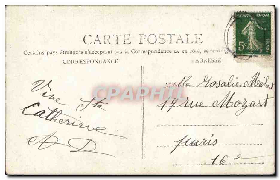 CPA Fantaisie Homme Ste CAtherine — Rückseite