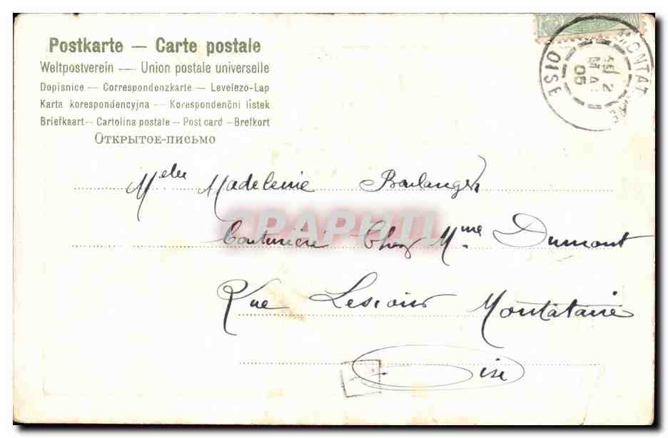 CPA Fantaisie Enfant  — Rückseite