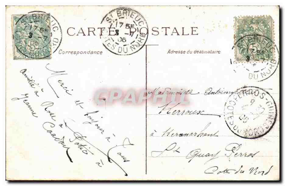 CPA Fantaisie Femme et homme Paysans Folklore Antoinette  — Rückseite