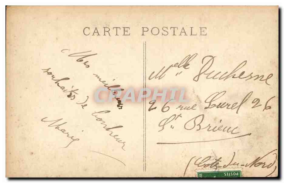 CPA Fantaisie Femme Heureuse Fete — Rückseite