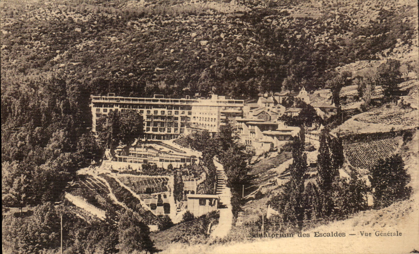 Andorre CPA Sanatorium des Escaldes Vue generale