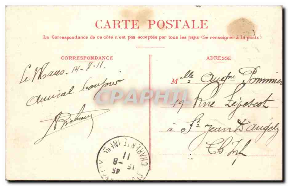 Le mans CPA La terrasse du jardin d'horticulture — Rückseite