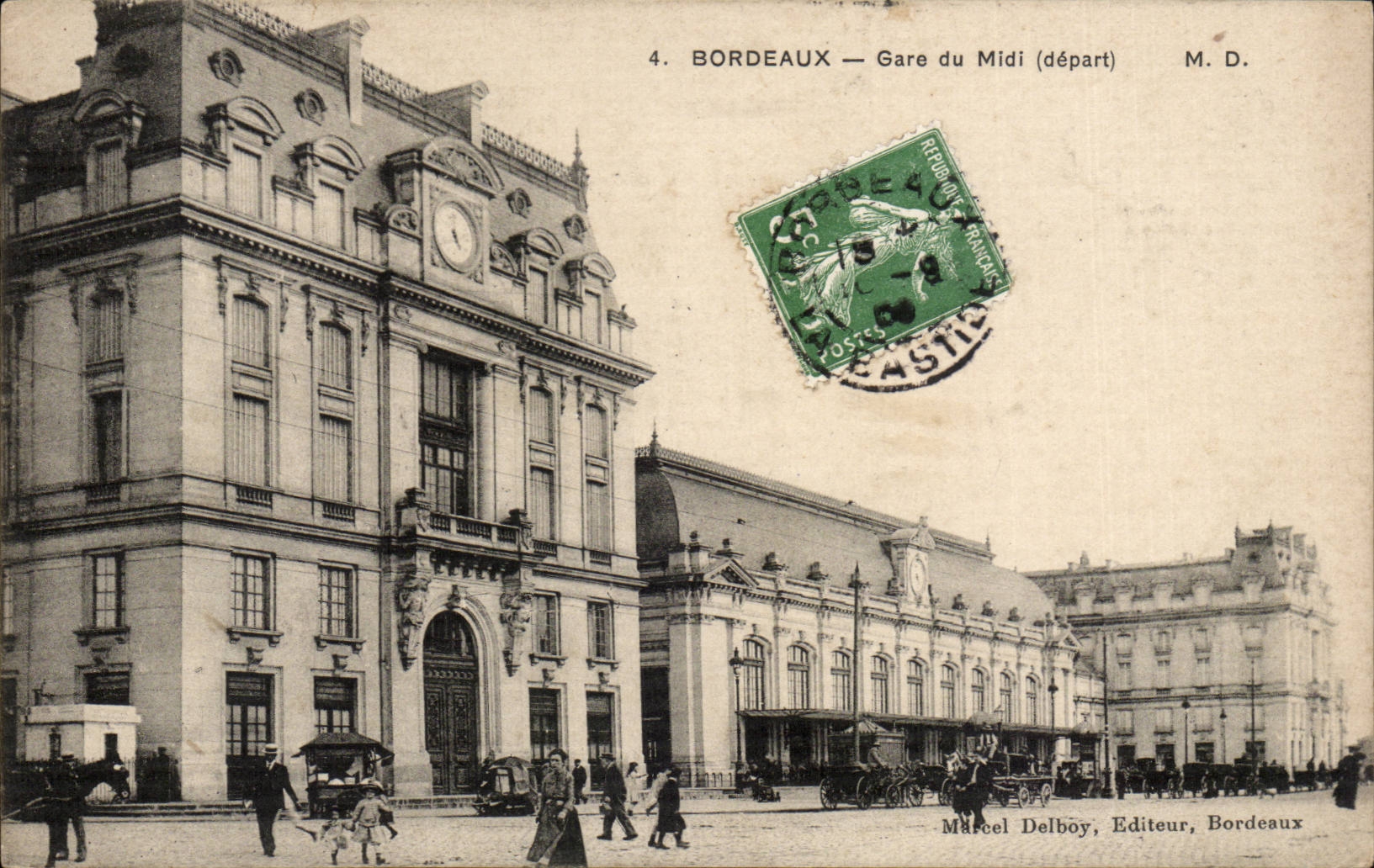 Bordeaux CPA Gare du midi depart )