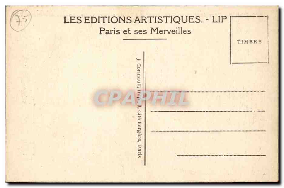CPA Paris Parc des Buttes Chaumont Le pont suspendu Le lac et le belvedere — Rückseite