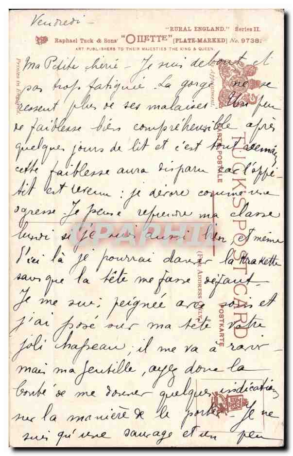 CPA Vaches Wordsworth Taureaux Toro — Verso