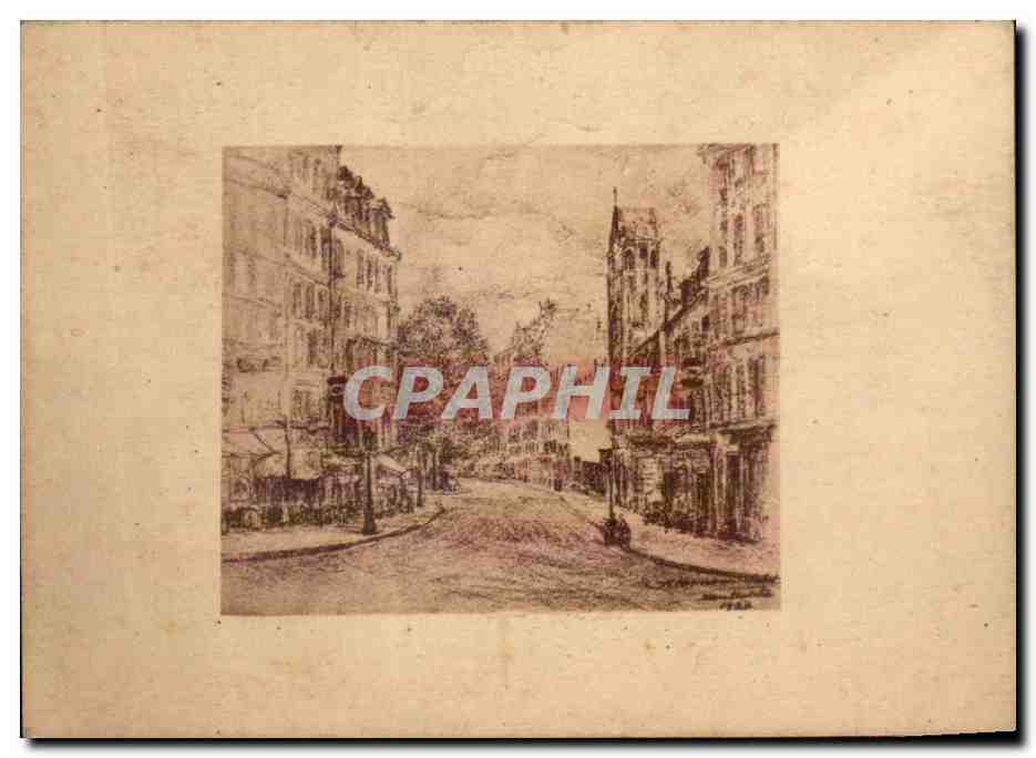 CPA Paris Vieux Montmartre La rue des abbesses