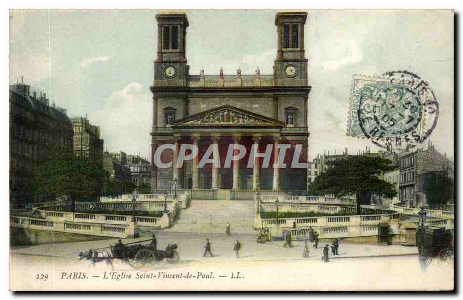 CPA Paris Eglise Saint Vincent de Paul
