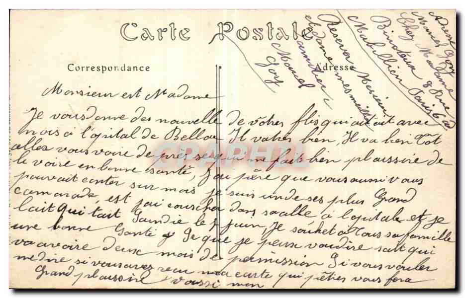 CPA Paris Perspective de l'avenue des Champs Elysees — Verso