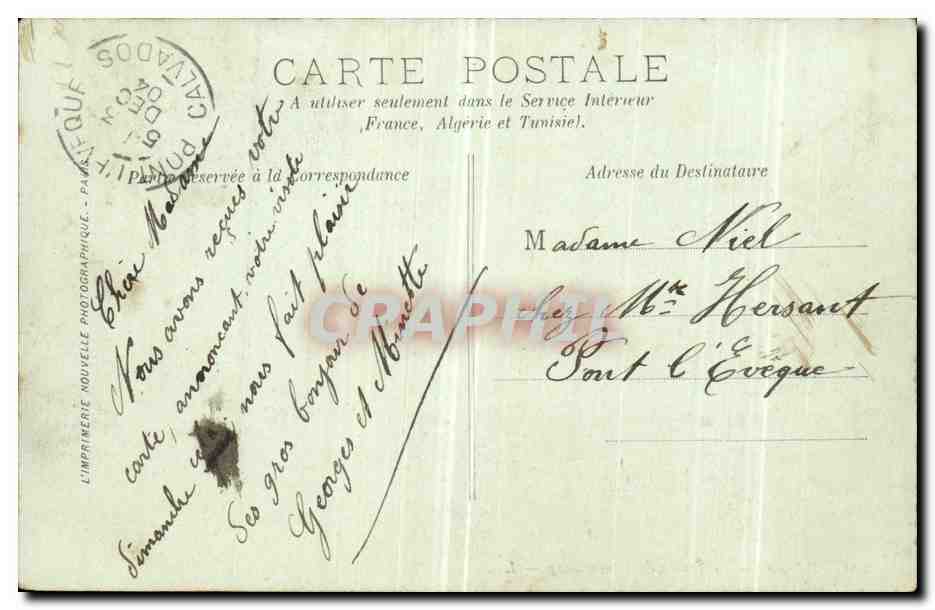 CPA Paris Jardin du Luxembourg — Verso