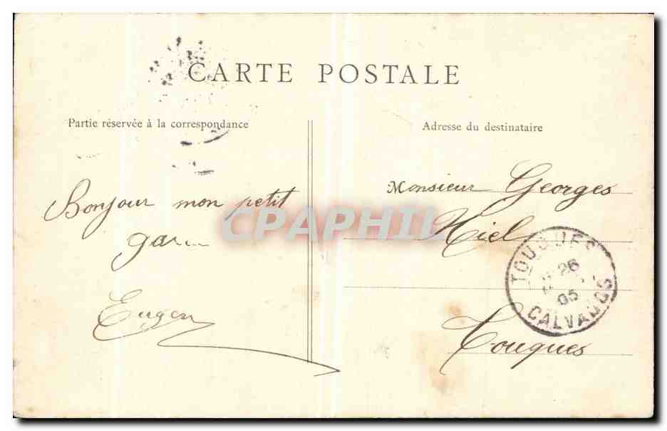 CPA Paris Place de la Bastille — Rückseite