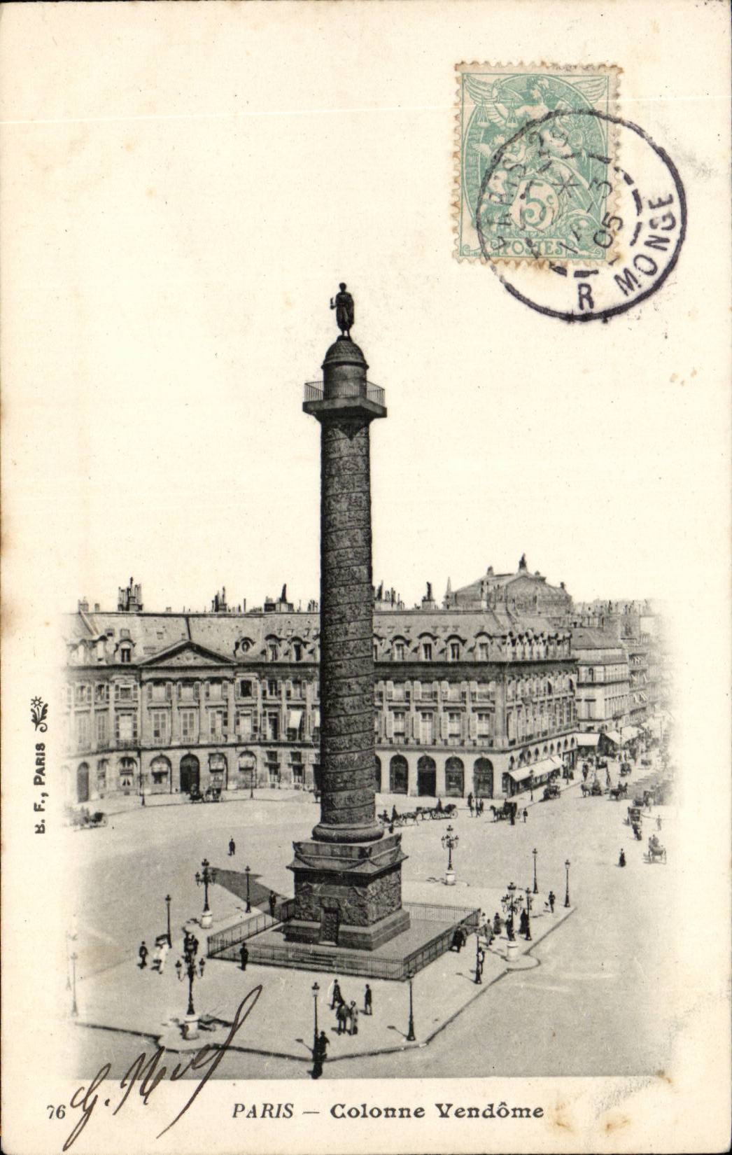 CPA Paris Colonne Vendome