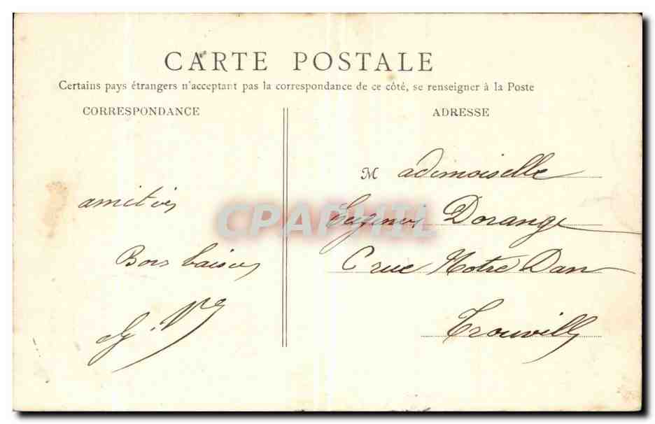 CPA Paris Colonne Vendome — Rückseite