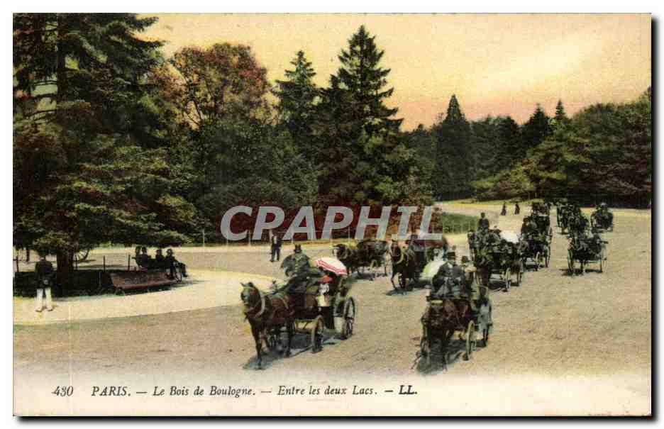 CPA Paris Bois de Boulogne Entre les deux lacs