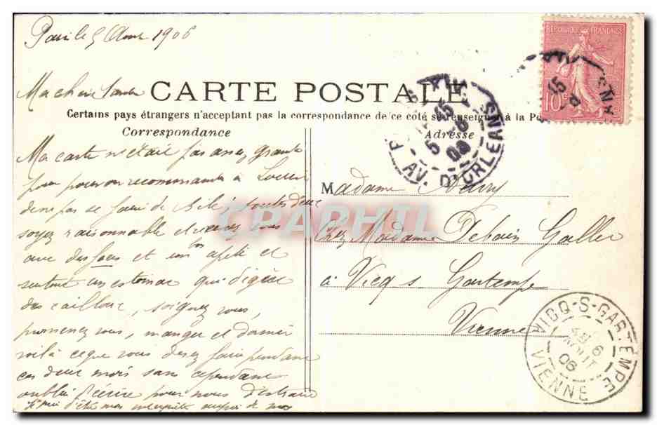 CPA Paris L'opera — Rückseite
