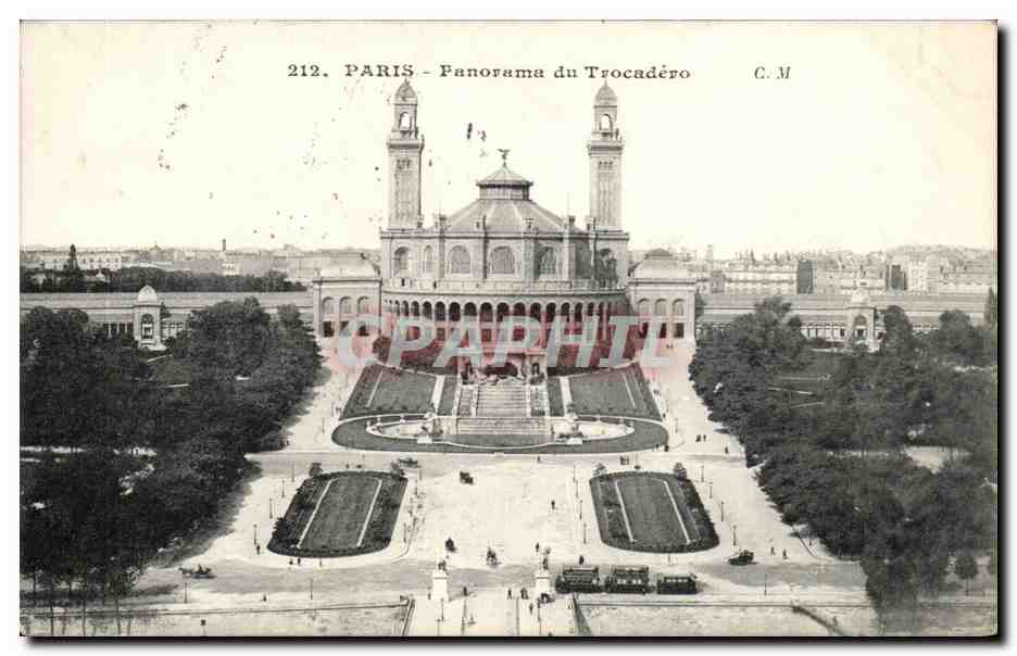CPA Paris Panorama du Trocadero