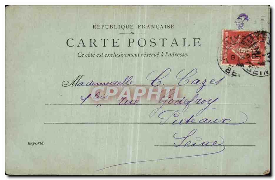 CPA Paris place de la Republique — Rückseite