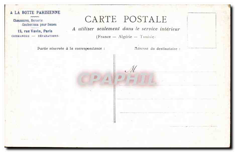 CPA Paris pavillon de Flore louvre — Rückseite