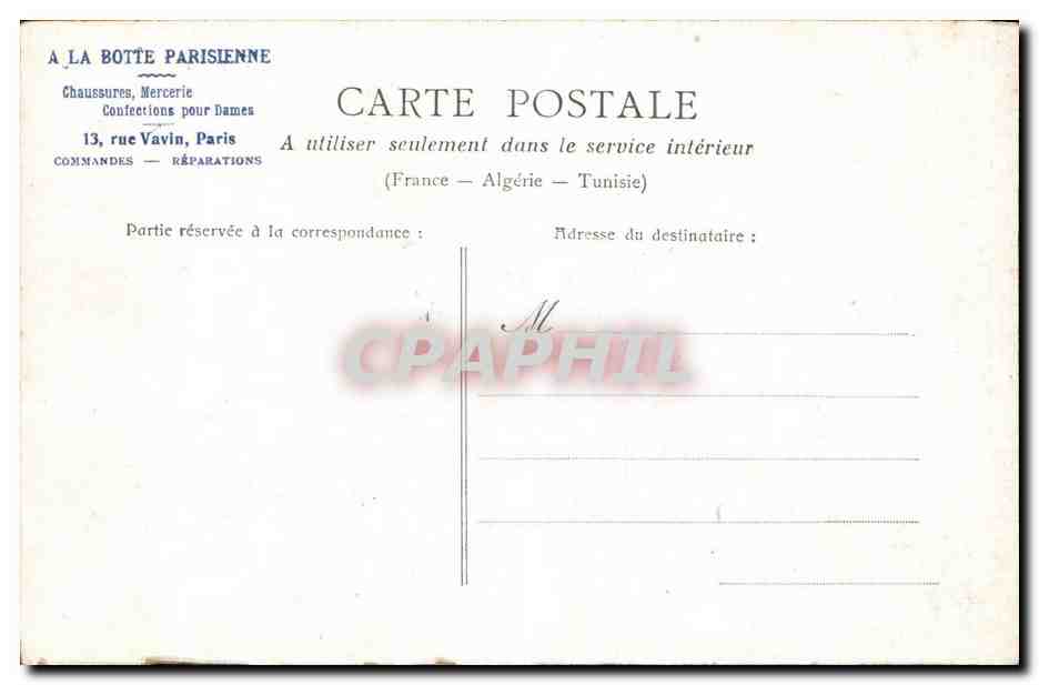 CPA Paris L'etoile — Verso
