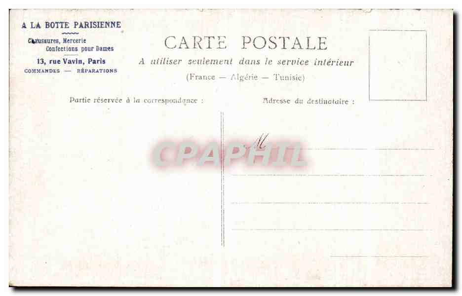 CPA Paris Pavillon de Flore Louvre — Rückseite