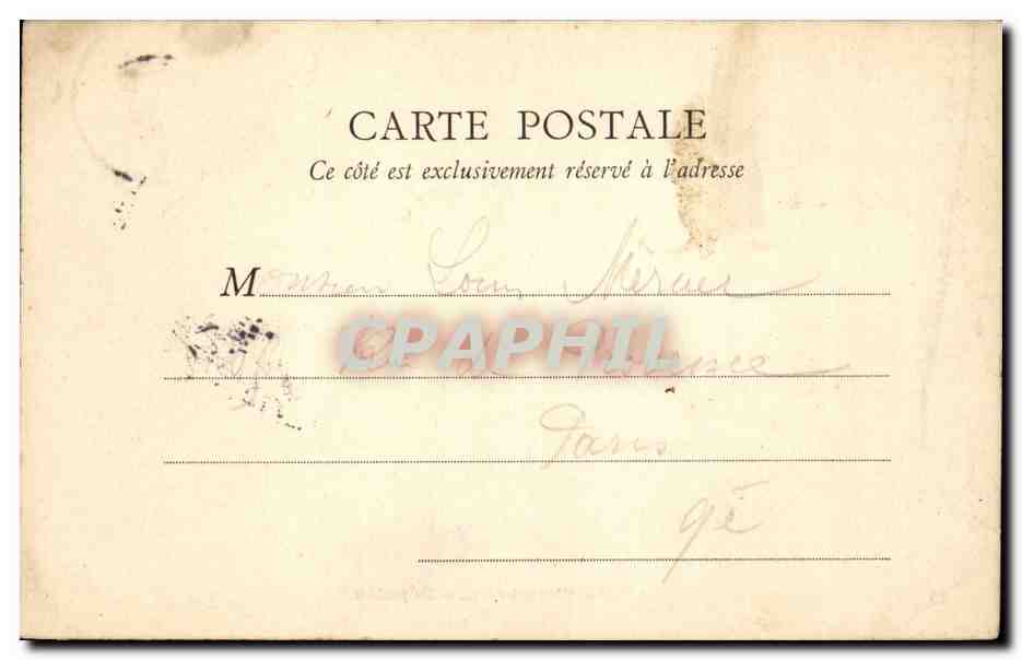 CPA Paris Chambre des deputes — Rückseite
