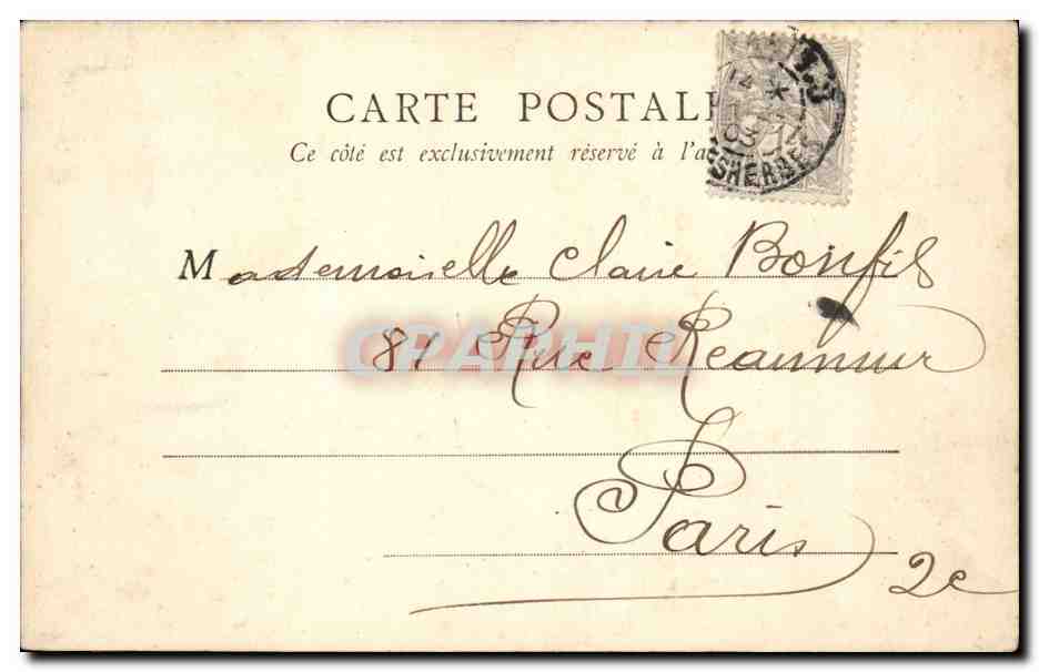 CPA Paris Monument de Francis Garnier — Verso