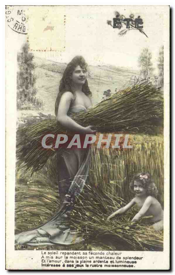 Femme et enfant dans un champ de blé — Été — Éditeur ETC