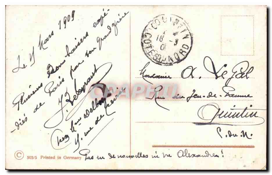 CPA Fantaisie Femme — Verso