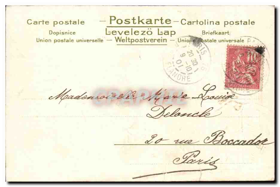 CPA Fantaisie Enfants et lapins rabbits — Rückseite