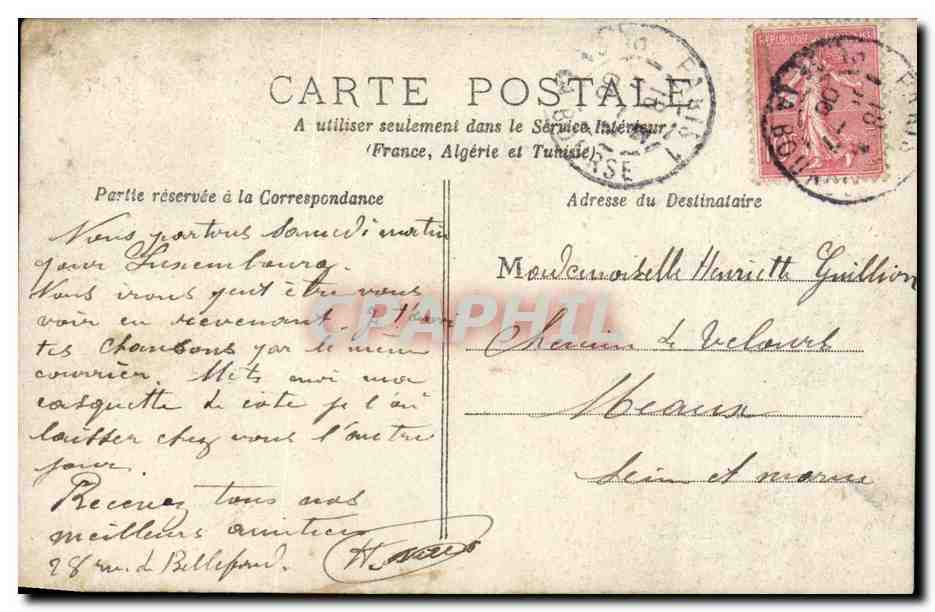 CPA Fantaisie Femme la poupee — Rückseite