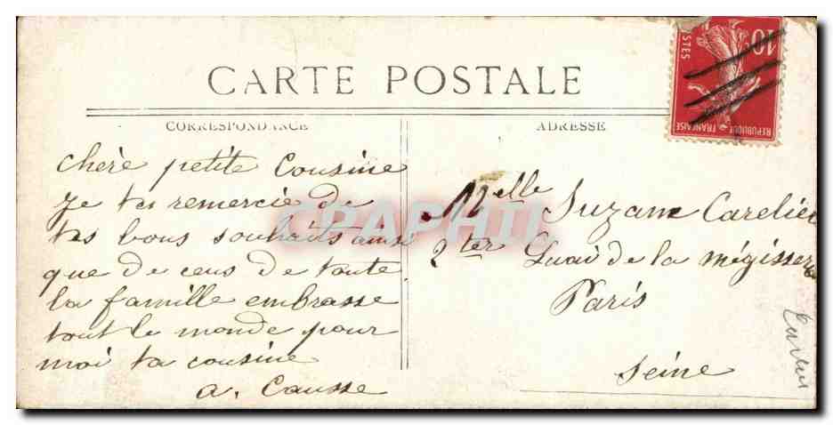 CPA Fantaisie Le Chaperon rouge  — Rückseite
