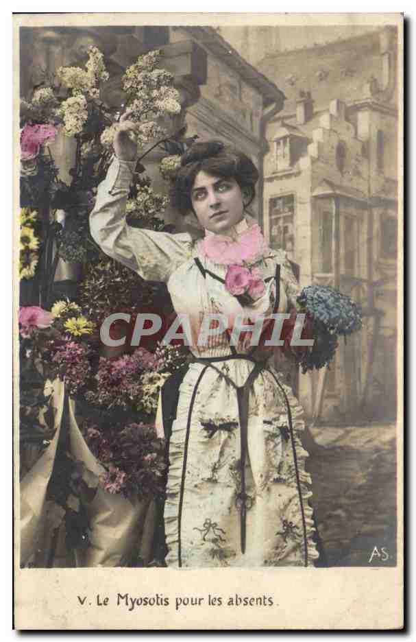 Femme avec myosotis — V. Le Myosotis pour les absents — AS