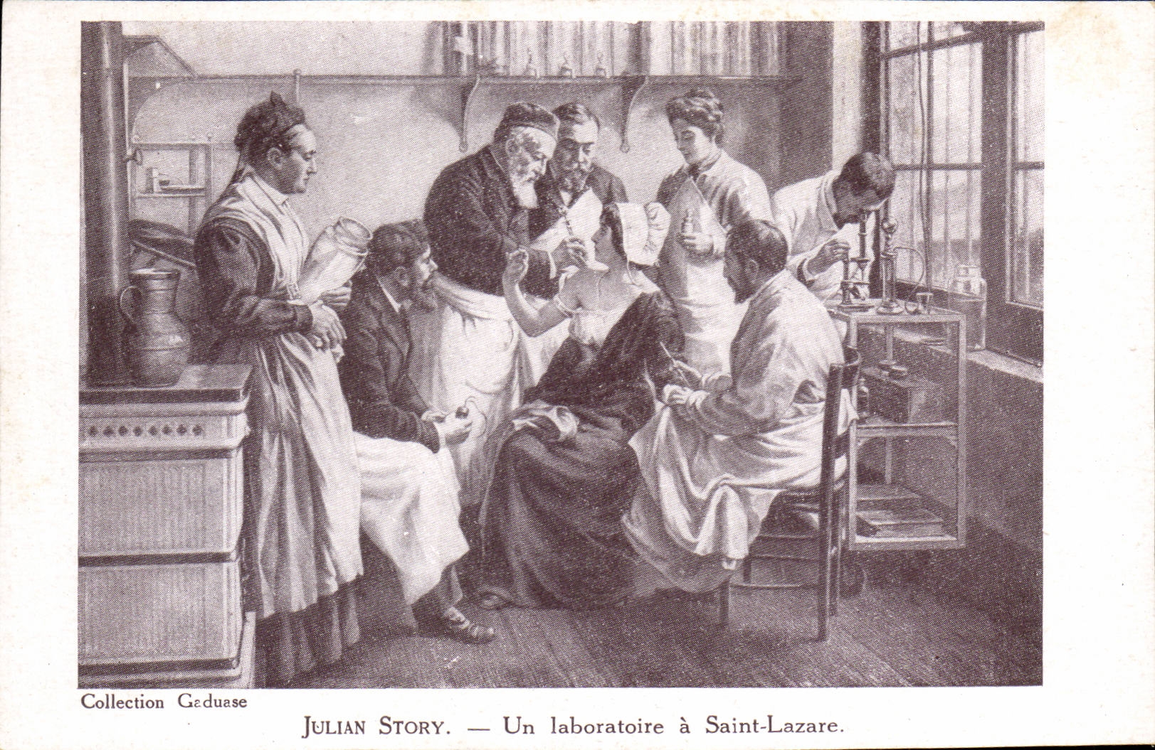 CPA Julian Stroy Un laboratoire a Saint Lazare Docteur Sante