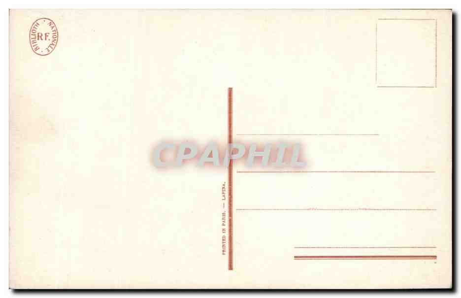 CPA les quatre coins Moreau le jeune pour les chansons de la Borde Bibliotheque nationale — Verso